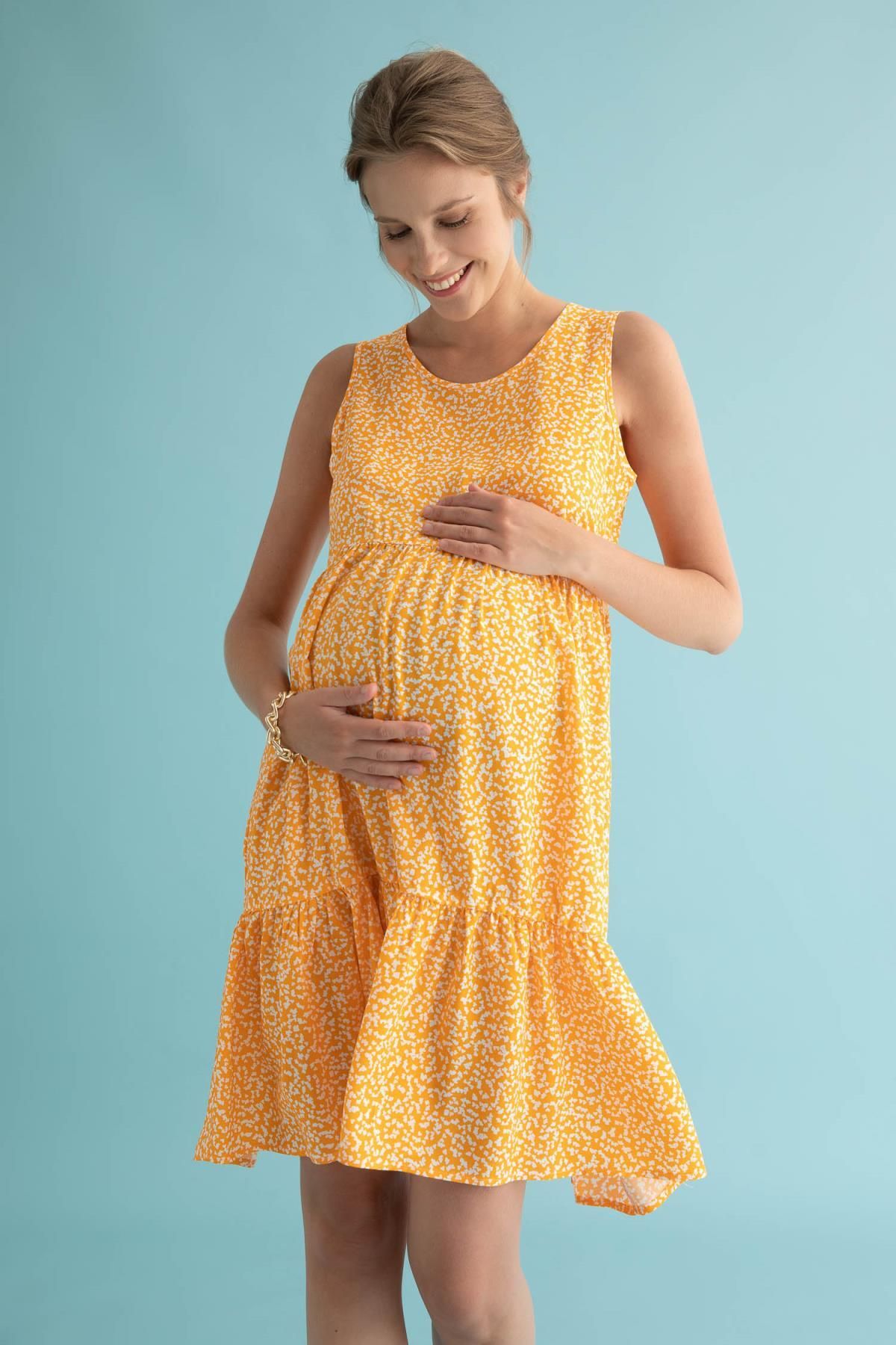 Buy DeFacto Regular Fit Sleeveless Viscose Midi Maternity Dress
