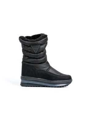 Kadın - Kız - Unisex Kışlık Kürklü Fermuarlı Anatomik Taban Kışlık Bot - Siyah Image 4