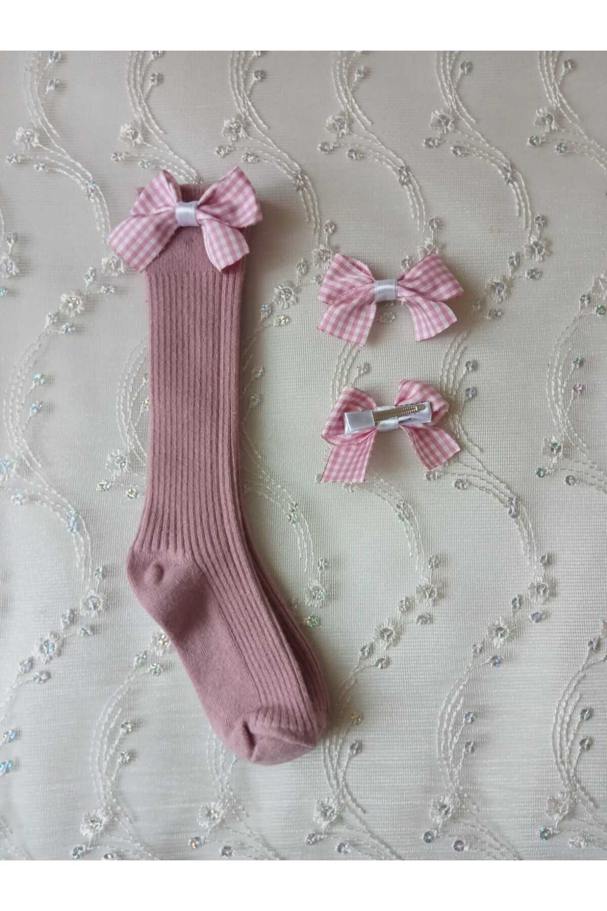 Girls pink knee socks store