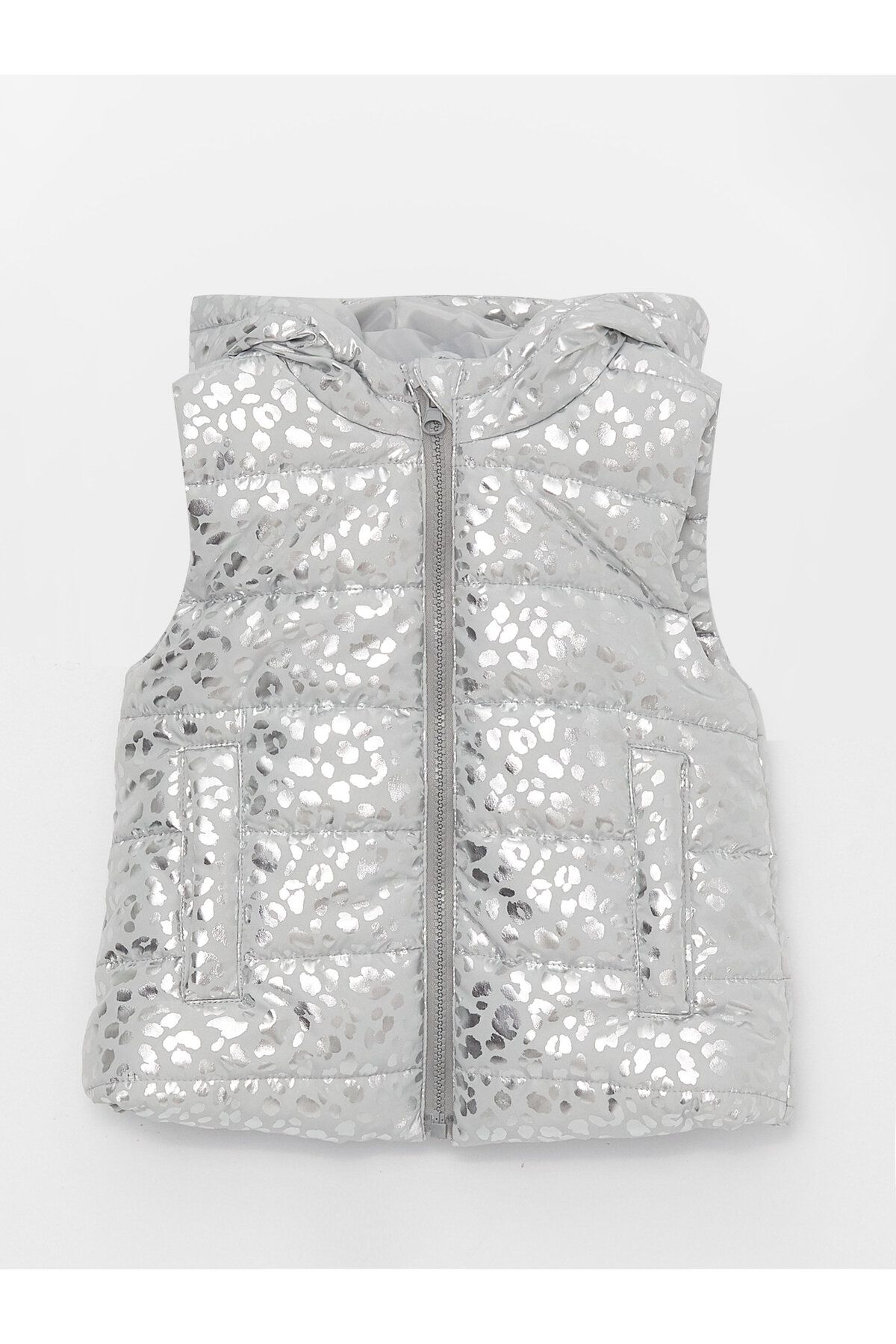 Girls silver vest top