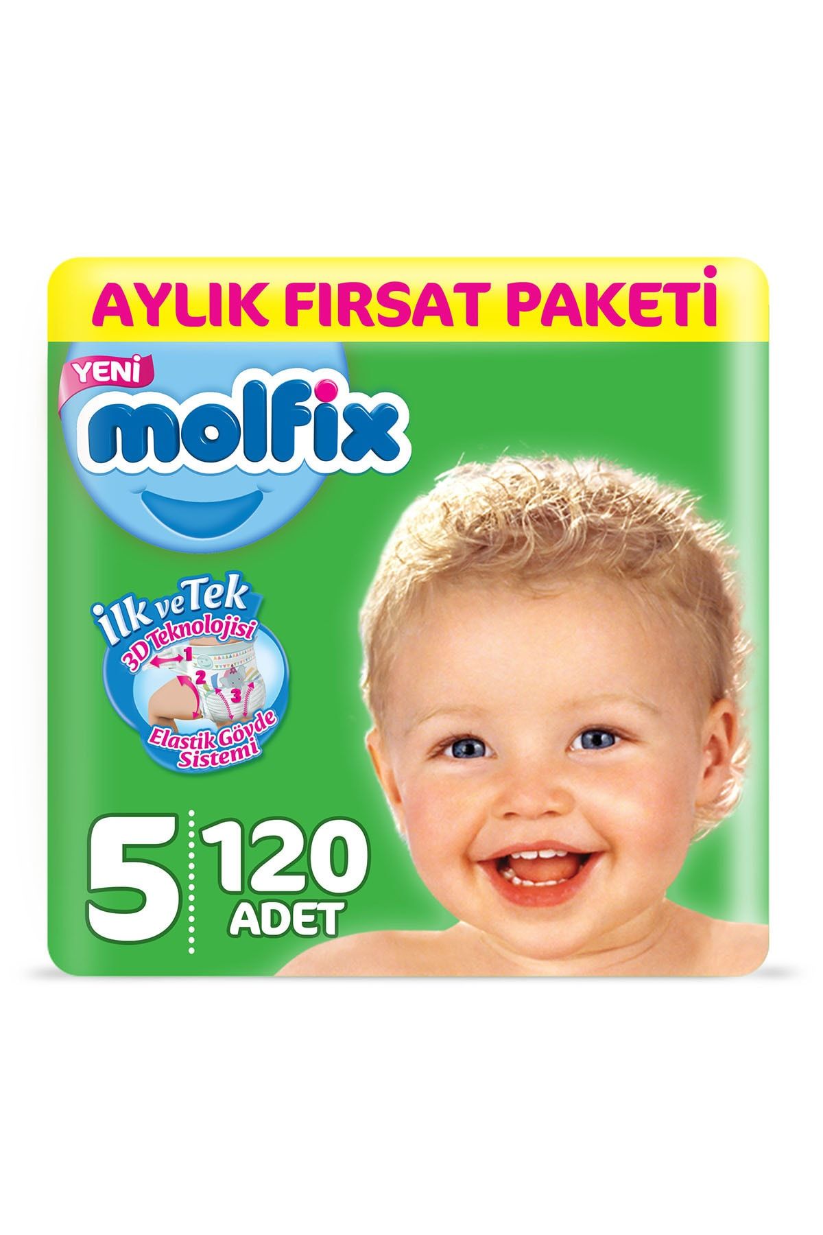 Molfix Bebek Bezi 5 Beden Junior Aylik Firsat Paketi 120 Adet Trendyol