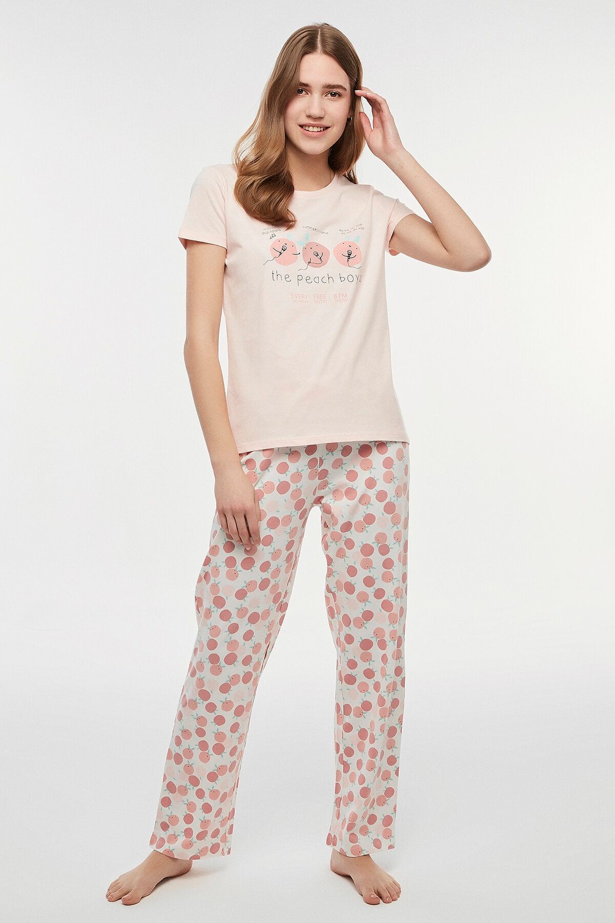 Penti Kadin Cok Renkli Peach Boys Pijama Takimi Trendyol