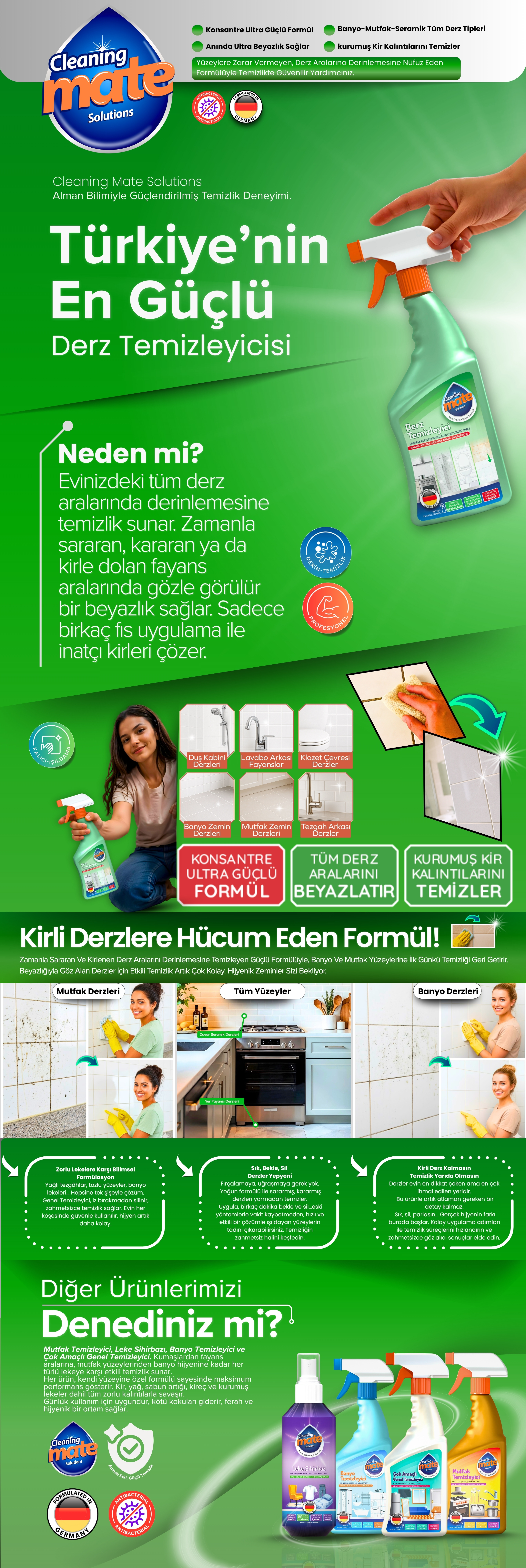 Cleaning Mate Solutions Ultra Güçlü Derz Temizleyici