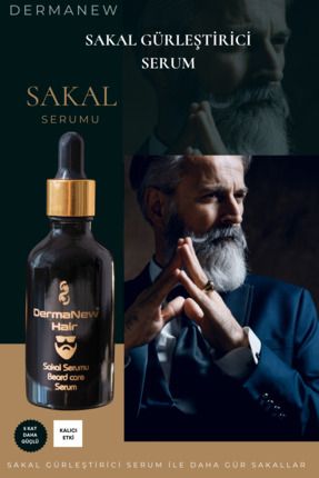 Sakal Gürleştirici Serum - sakal losyonu - sakal bakım yağı - sakal / 1 Adet / 1x50ml