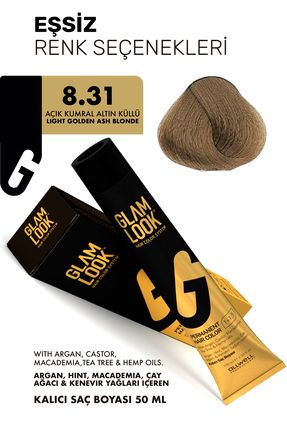 8.31 / Açık Kumral Altın Küllü - Light Golden Ash Blonde - Glamlook Saç Boyası