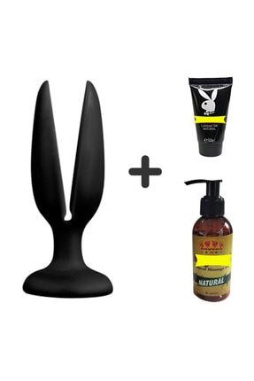 13cm Tıkaç Plug + Masaj Yağı + Lubricant Jel