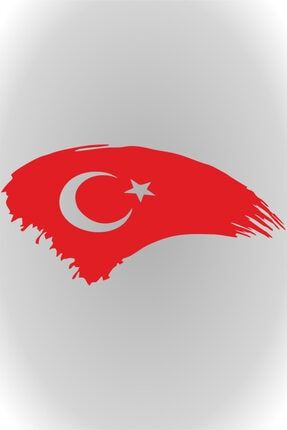 Türk Bayrağı Türkiye Bayrak Sticker Kırmızı 15 X 7,5 Cm