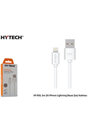 Hy-x91 1m 2a Iphone Uyumlu Lightning Beyaz Şarj Kablosu