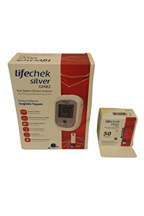 Silver Gh82 Kan Şekeri Ölçüm Cihazı+ Kan Şekeri Ölçüm Stribi 50 Adet