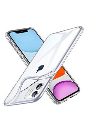 Iphone 11 (6.1) Kılıf Mükemmel Kalite Sararmaz Şeffaf Süper Silikon
