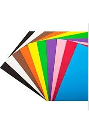 Karışık Renkli Fon Kar Renkli Fon Kartonu | 50x70 cm 10'lu Rulo