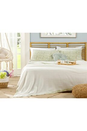 Greens Biyeli &Ccedil;ift Kişilik Pike Seti 200x220 Cm Kırık Beyaz