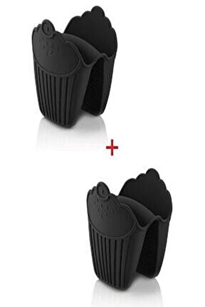 2'li Silikon Siyah Cupcake Şekilli Fırın Eldiveni Fma135509