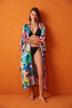 Çok Renkli Pearl Kimono