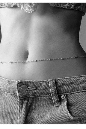Kadın Altın Made For Belly Küçük Toplu Bel Zinciri Vücut Takısı