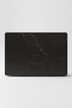 Laptop Sticker Kaplama Notebook Macbook Siyah Mermer
