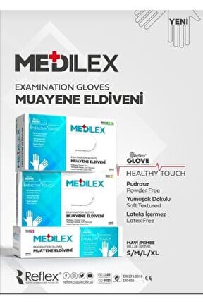 Medilex Muayene Eldiveni M Beden Mavi 20 Kutu 2000adet