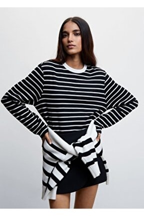&Ccedil;izgili Koton Sweatshirt