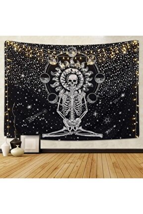 70 X 100 Cm Seven Stars Skull Tapestry Meditation Duvar Halısı
