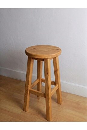 60 cm, Doğal iskelet ve Doğal tabla masif ahşap tabure