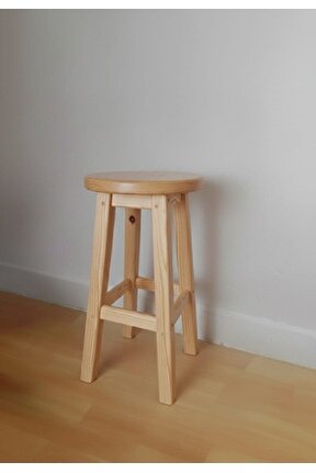 55 cm, Doğal iskelet ve Doğal tabla masif ahşap tabure
