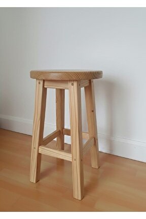 50 cm, Doğal iskelet ve Doğal tabla masif ahşap tabure