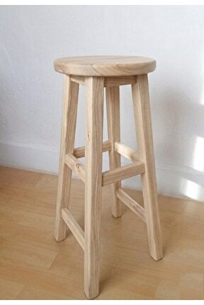 70 cm, Doğal iskelet ve Doğal tabla masif ahşap tabure