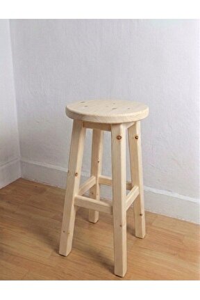 65 cm, Doğal iskelet ve Doğal tabla masif ahşap tabure