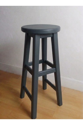 75 cm, Antrasit iskelet ve Antrasit tabla ahşap tabure