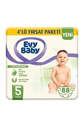Bebek Bezi 5 Beden Junior 4'lü Fırsat Paketi 88 Adet (YENİ)