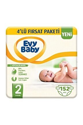 Bebek Bezi 2 Beden Mini 4'lü Fırsat Paketi 152 Adet (YENİ)