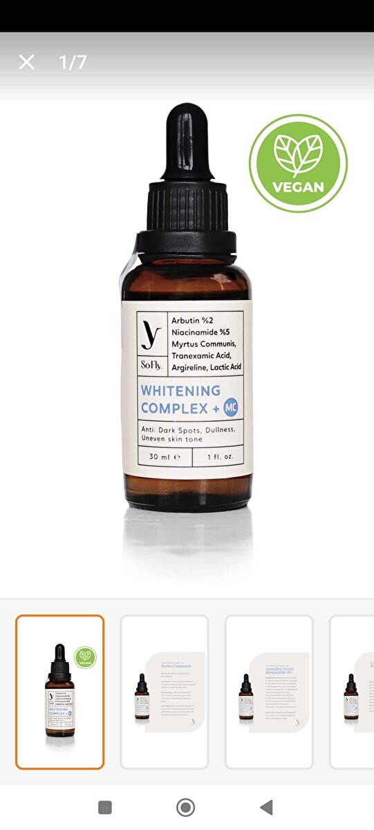 So Fly Whitening Complex +mc Leke Karşıtı Arbutin Serum 30ml