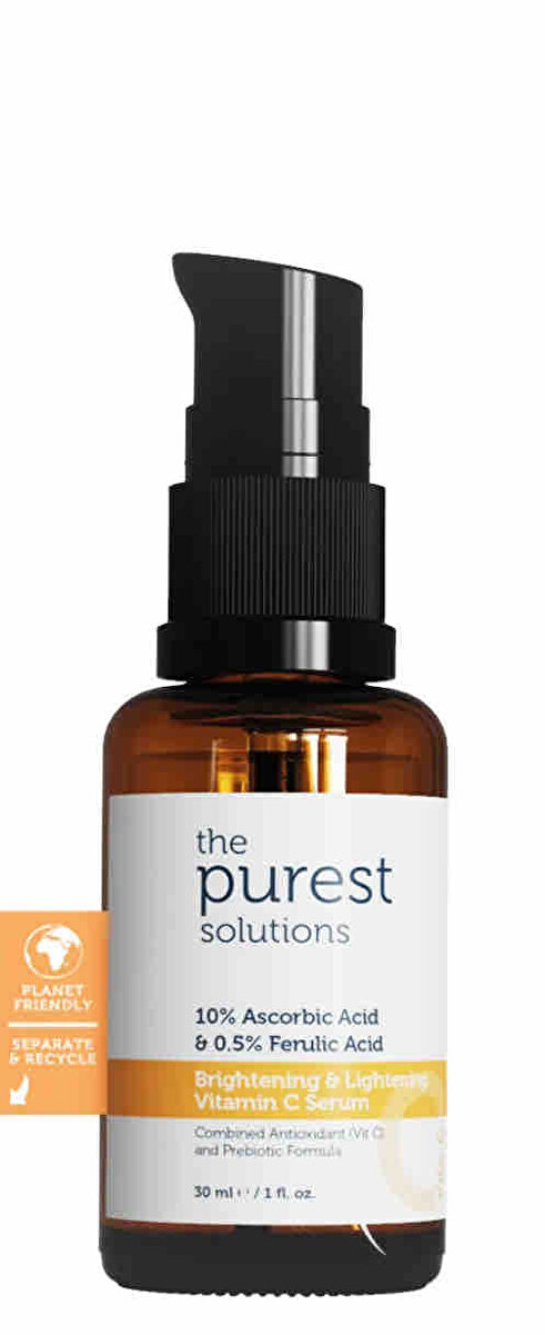 The Purest Solutions C Vit Aydınlatıcı Ve Ton Eşitleyici Bakım Serumu 30 ml %10 Ascorbic Acid & Ferulic Acid %0,5