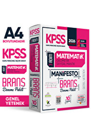 İnformal Yayınları 2026 KPSS Matematik 3 Adım Manifesto Branş