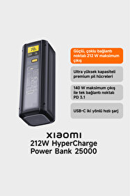 Xiaomi 212W HyperCharge Power Bank 25000mAh GL - Fiyatı, Yorumları