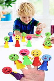 Hyd 12 Adet Zıplayan Emoji Küçük Adam Sıçrayan Zıp Zıp Oyuncak
