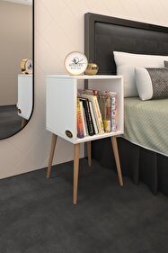 Kenzlife Komodin Biterge Byz 74*39*39 Ahşap Ayaklı Komidin