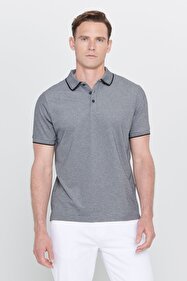 Altınyıldız Classics Men's Khaki Slim Fit Polo Collar Cotton T