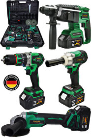 Sataok 4 Lü Set 36v 5ah Şarjlı Taşlama-şarjlı Hilti-13mm-darbeli
