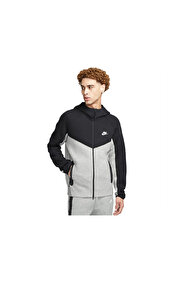 Nike Erkek Günlük Ceket M Nk Tch Flc Fz Wr Hoodie FB7921-064 Gri