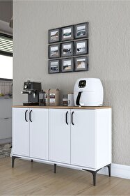 Rani Mobilya Rani Je136 Kahve Köşesi Çok Amaçlı Dolap 4 Kapaklı 1