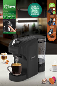 Kiwi Kcm-7597 Multikapsül Kahve Makinesi Siyah Dolce Gusto/ Toz