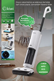 Kちゃん Kiwi Ksc-4270 Şarjlı Sesli Komutlu Islak-Kuru Süpürge ve Zemin