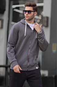 Madmext Füme Fermuarlı Kapüşonlu Sweatshirt 6161 - Fiyatı, Yorumları