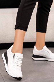 Mamito Ayakkabı Mami 2026 Fermuar Detaylı Spor Ayakkabı-nude