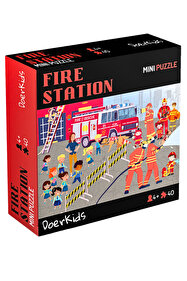 DoerKids İtfaiye İstasyonu Mini Puzzle | 3-7 Yaş - 40 Parça