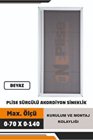 KÖROĞLU SİNEKLİK VE YAPI MARKET Plise Pileli Sürgülü Kapı