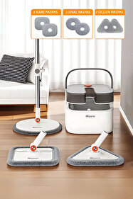 マコモ 3袋セット Miyano M90 Plus 3 Başlıklı Su Hazneli Mop Temizlik Seti - Fiyatı