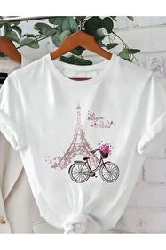 GALASHOP Kelebek desenli kadın tişört model 76 - Fiyatı, Yorumları
