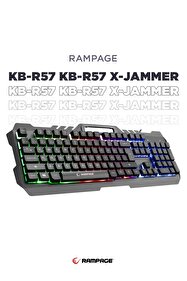Rampage X-Jammer Klavye KB-R57 Oyuncu Rainbow Aydınlatmalı USB